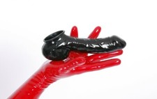 Latex Penishülle mit Hodensack, anatomisch - SCHWARZ, oder andere Farben wählbar