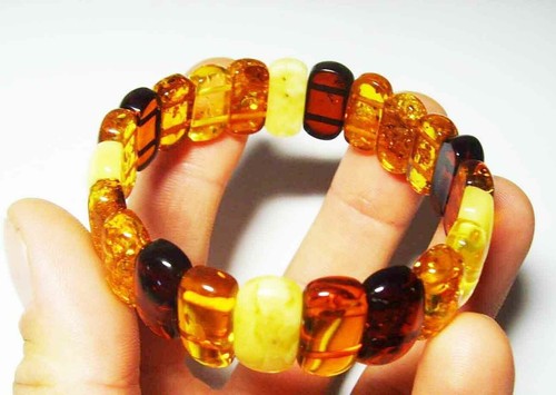 Mehrfarbiges bernsteinarmband - mehrfarbiges,