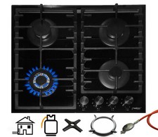 Phönix PG-603T Einbau Gaskochfeld Glas Kochfeld Gaskocher 4 flammig WOK Aufsatz