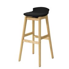 B-waren Barhocker mit Fußstütze Tresenhocker Hochhocker FST79-SCH-bwaren