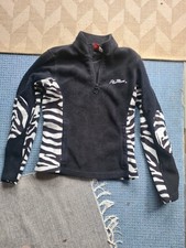 Chiemsee Plusminus Fleecepulli, Damen, Größe S/M, Troyer, schwarzweiß