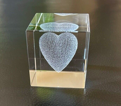 Herz glas 3d laser - glas,