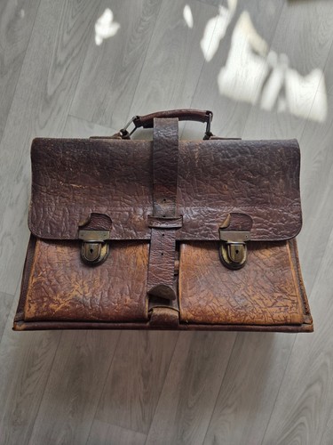 Vintage aktentasche leder alt - leder,