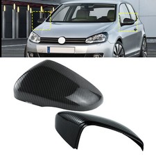 1 Paar Spiegelkappen Außenspiegel Gehäuse Carbon-Optik für VW Golf 6 Touran 1T3