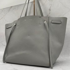 Celine Cabas Phantom Small Tote Bag Grau Leder Unisex Handtasche Designer