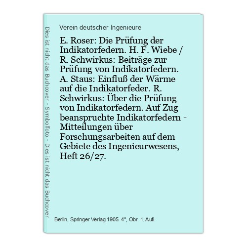 Roser die prüfung der - die,