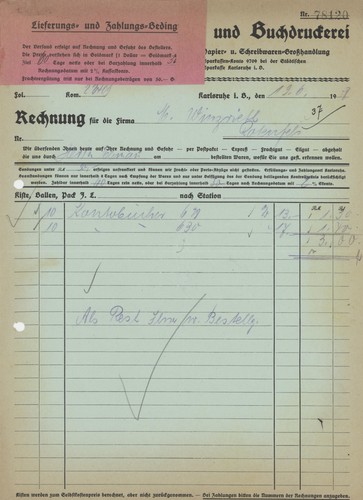 Rechnung langs buchhandlung - langs,