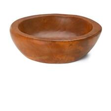 DIVERO Holzwaschbecken Teak massiv Waschbecken Waschschale ca. Ø 40cm