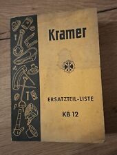Kramer Schlepper KB12 Ersatzteilliste 