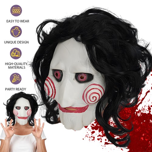 Halloween saw latex maske - latex, mit