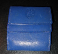 leder portemonnaie klein blau Damen Varros handmade