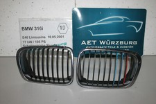 Nieren Kühlergrill chrom schwarz bunt re+li * BMW 3er E46 Limo * INT19