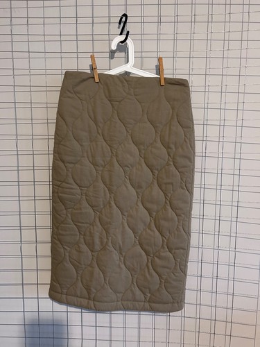 Zara wattierter midirock khaki - zara,