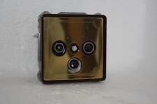 Merten Antik SAT TV Radio Dose (alte Ausführung) in Blank Messing