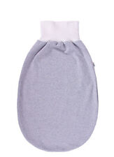 Popolini iobio Strampelsack Sommer Grau Ecru Interlock