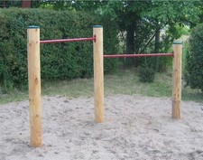 LoggyLand GYM II Reck Doppelreck Turnstange Reckstange Turnreck Lärche Holz Neu