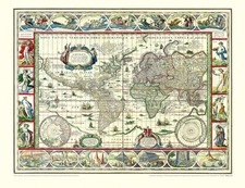 Historische WELTKARTE 1635 -