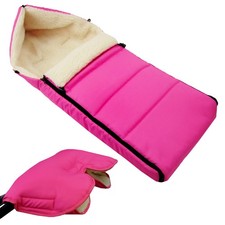 Muff + Winterfußsack 108 cm mit Lammwolle wasserabweisend universell waschbar