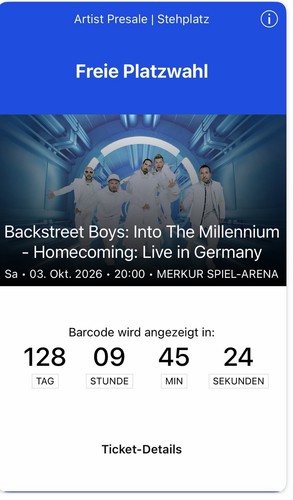 Backstreet boys tickets - 2x,