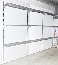 Wandregal 3,7 m Rückwandsystem Ladeneinrichtung Regalwand Regal Garderobe