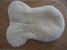 Lammfellsattelsitzbezug für englischen Sattel,Marke Christ, natur, wenig genutzt