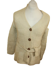 Damen Strickjacke Gr 40 Creme