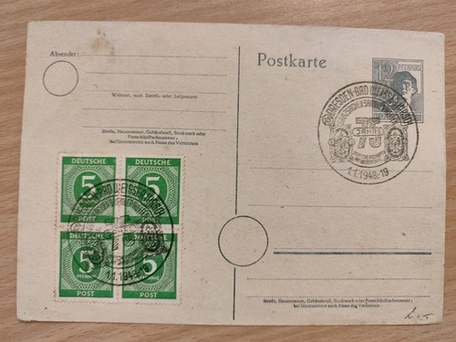 Sbz ganzsache 1948 jahre - 1948, 75