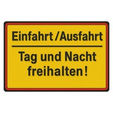 Metallschild Einfahrt Schild