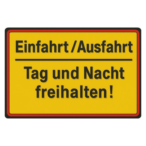 Vorsicht schild einfahrt - schild,