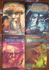 4x Magnus Chase Rick Riordan 1-4 kpl HC Schwert Sommers Schiff Toten Hammer Thor