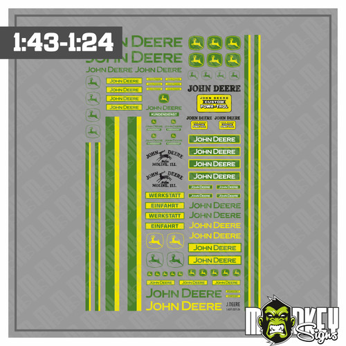 John deere aufkleber - john, set