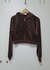 Velours Kapuzenjacke Mit