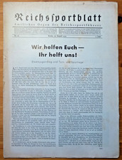 Reichssportblatt, 1. Jahrgang, Nr. 28, 26. 8. 1934 (ohne Deck-, Heftumschlag)