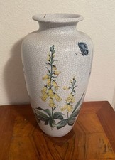 Vase  Karlsruhe Majolika Craquele Vase Keramik Schönheitsfehler 