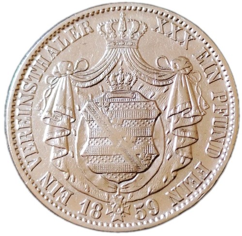 Sachsen thaler 1859 silber - sachsen,