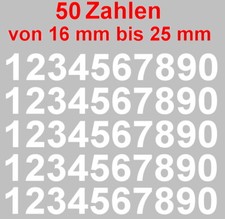 50 Zahlen Nummern weiß