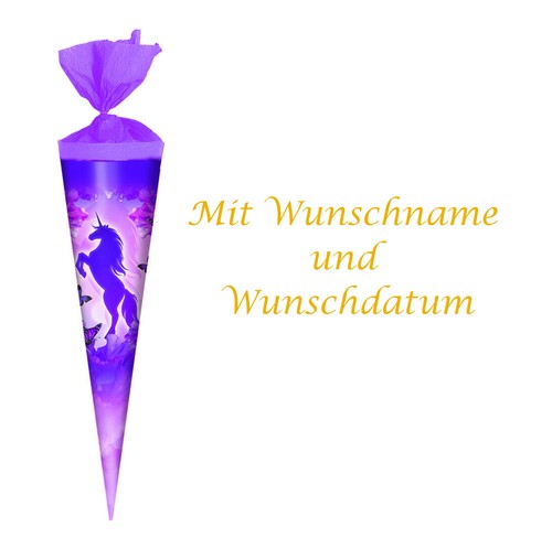 Schultüte mit gold - , gefärbter