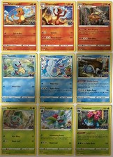 Pokemon Glurak Turtok Bisaflor ENGLISCH 9 Karten Pokemon GO Near Mint Charizard