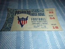 1943 Rose Bowl ticket Georgia