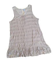 TUNIKA Lagenlook KLEID mini Ibiza Hippie Boho Gr XXL 44 46 48 Beige NEU