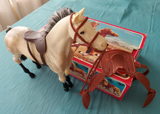 Barbie Pferd Dallas 80er Jahre 80ies Vintage 2 Sättel 1 Zaumzeug Karton Mähne ok