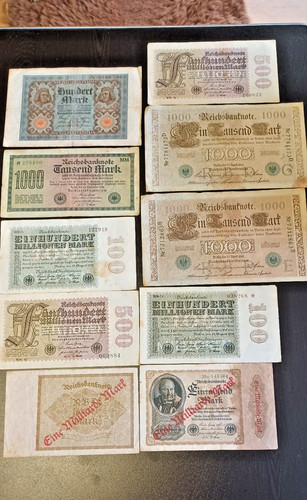Reichsbanknoten siehe - 10,