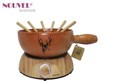 Elektro Käsefondue-Set 6 Pers. Nouvel Swiss  HIRSCHKOPF braun Exklusiv Edition