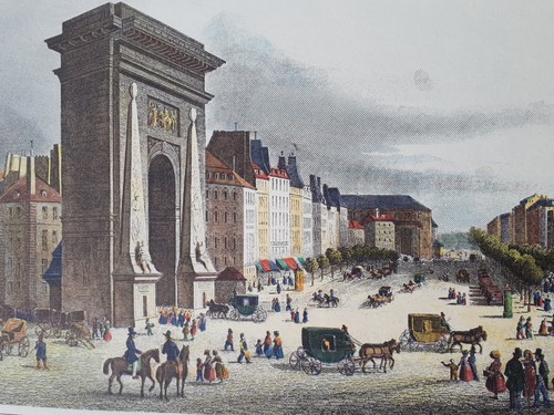 Paris kolorierter kunstdruck - ,
