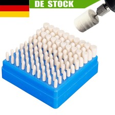 100-tlg Polierköpfe Wolle Filz Polierscheiben Polierstifte Polierset für Dremel
