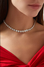 Tennis Halskette Ein Engel Silber mit Original Swarovski Elements Kristallen