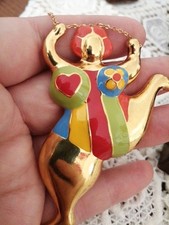 XXL Niki de Saint-Phalle, Pendant "Nana" 1999 signed Signiert  Datiert RARITÄT 
