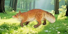 Realistische rotfuchs garten - rotfuchs,