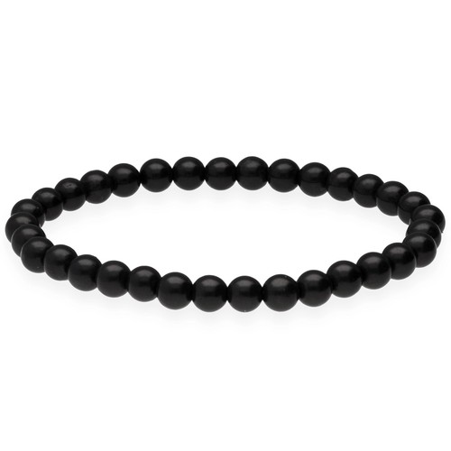 Schungit kugelarmband 6 mm - kugelarmband,