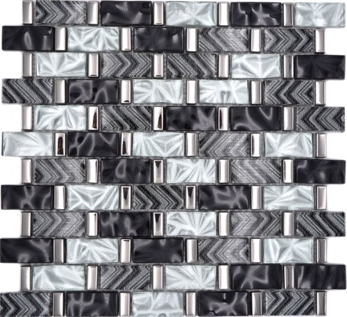 Glasmosaik mosaikfliese grau - mosaikfliese,